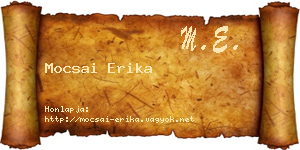 Mocsai Erika névjegykártya