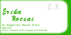 erika mocsai business card